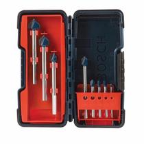 Conjunto de brocas BOSCH GT3000 de vidro e azulejo de 8 peças com estojo Conjunto de brocas BOSCH GT3000 de vidro e azulejo de 8 peças com estojo