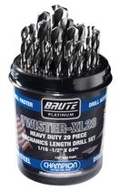 Conjunto de brocas Champion Cutting Tool Brute Platinum 29 unidades HSS Conjunto de brocas Champion Cutting Tool Brute Platinum 29 unidades HSS