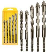 Conjunto de brocas CNPMBO Four Flute High Dureza, 5 peças Conjunto de brocas CNPMBO Four Flute High Dureza, 5 peças