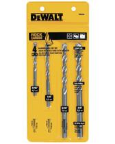 Conjunto de brocas de alvenaria DEWALT Percussion de 4 peças (DW5204) Conjunto de brocas de alvenaria DEWALT Percussion de 4 peças (DW5204)