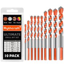 Conjunto de brocas de alvenaria Rythcraft Ultimate, pacote com 10 unidades com estojo