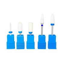 Conjunto De Brocas De Cerâmica Para Unhas 5 Peças Ferramentas Elétricas De Manicure E Pedicure