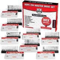 Conjunto de brocas de chave de fenda Baker and Bolt 96 peças com haste hexagonal magnética