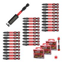 Conjunto de brocas de chave de fenda GEINXURN Impact Tough, pacote com 30 unidades com suporte