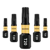 Conjunto de brocas de chave de fenda Torx T20 S2 Steel 5 unidades Conjunto de brocas de chave de fenda Torx T20 S2 Steel 5 unidades