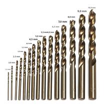 Conjunto De Brocas De Cobalto HSS 15 Peças STONEGO M35 Co Haste Reta De Aço Para Madeira De Metal