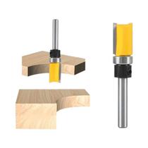 Conjunto De Brocas De Corte Flush Trim Com Haste De 1/4", Cortador De Rolamento De Dupla Face Para