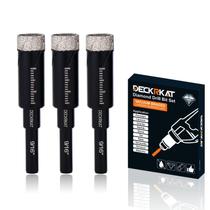 Conjunto de brocas de diamante DECKRKAT de 14 mm com brasagem a vácuo
