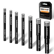 Conjunto de brocas de diamante DECKRKAT de 7 peças para materiais duros
