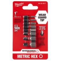 Conjunto de brocas de inserção hexagonal Milwaukee 48-32-4617, 8 peças métricas Conjunto de brocas de inserção hexagonal Milwaukee 48-32-4617, 8 peças métricas