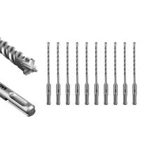 Conjunto de brocas de martelo rotativo SALI 10PCS 4,76 mm x 15,24 cm SDS Plus Conjunto de brocas de martelo rotativo SALI 10PCS 4,76 mm x 15,24 cm SDS Plus