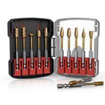 Conjunto de brocas de metal duro CATITO, 10 unidades com haste 1/4 de troca rápida