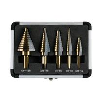 Conjunto De Brocas De Passo HSS De Cobalto 5 Unidades Para Ferramentas De Furo De Madeira De Aço De