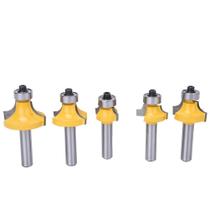Conjunto de brocas de roteador Hyuduo, 5 peças, haste redonda de 8 mm sobre carpintaria
