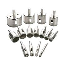 Conjunto De Brocas De Serra Copo Diamantadas 6mm-50mm 10/15 Peças Para Cerâmica, Porcelanato, Pedra