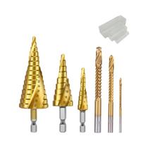 Conjunto De Brocas De Titânio 4-12 4-20 4-32mm, Brocas Helicoidais Para Madeira E Metal, Cortador De