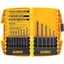 Conjunto de Brocas DEWALT Black Oxide com Ponta Piloto (13 Peças)