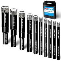 Conjunto de brocas Diamond Core DKIBBITH 10 unidades para ladrilhos de 3-16-5/8 polegadas
