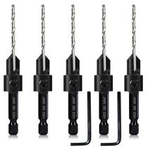 Conjunto de brocas DKIBBITH 5 peças 12 Countersink Woodworking