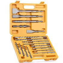 Conjunto de brocas e cinzéis com martelo rotativo TGFTGF de 17 peças SDS Plus