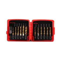 Conjunto De Brocas E Machos 3 Em 1 Revestido De Titânio 13 Peças Com Adaptador De Troca Rápida Para Conjunto De Brocas E Machos 3 Em 1 Revestido De Titânio 13 Peças Com Adaptador De Troca Rápida Para
