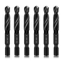 Conjunto de brocas e torneiras DKIBBITH M8* 1.25, 6 pacotes com estojo de armazenamento Conjunto de brocas e torneiras DKIBBITH M8* 1.25, 6 pacotes com estojo de armazenamento