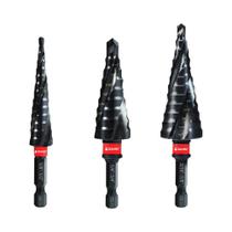 Conjunto De Brocas Escalonadas De Cobalto M35 Com Haste Hexagonal De 1/4 Polegada, 1/8-7/8