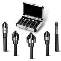 Conjunto de brocas escareadas AV Steel HSS4241 82 1/4"-3/4" 5 canais Conjunto de brocas escareadas AV Steel HSS4241 82 1/4"-3/4" 5 canais