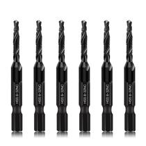 Conjunto de brocas escareadoras Drill Tap DKIBBITH de 6 peças SAE 8-32NC Conjunto de brocas escareadoras Drill Tap DKIBBITH de 6 peças SAE 8-32NC