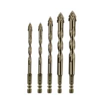 Conjunto De Brocas Excêntricas De Quatro Lados Em Liga De Alto Duro Para Porcelana, Concreto, Tijolo