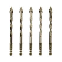 Conjunto De Brocas Excêntricas Hexagonais De 1/4 De Polegada Para Alvenaria, Aço De Alta Dureza,