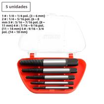 Conjunto De Brocas Extrator De Chave De Fenda De Aço Carbono 5 Peças/6 Peças Pontas Centrais De