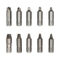 Conjunto De Brocas Extratoras De Parafuso Hexagonal De 4mm E 6.35mm, 10 Peças, Ferramenta Para