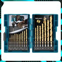 Conjunto De Brocas Helicoidais De Metal Makita HSS TiN De 19 Peças Broca Profissional De Carpintaria