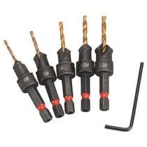 Conjunto de brocas Hex Shank Titanium, 6 unidades para carpintaria Conjunto de brocas Hex Shank Titanium, 6 unidades para carpintaria