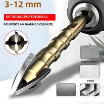 Conjunto De Brocas Hexagonais Cruzadas De 3-12mm, Ferramenta De Perfuração De Quatro Lados Em Liga