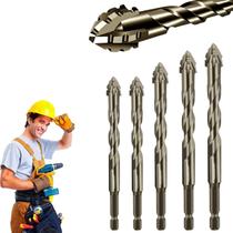 Conjunto de brocas HSS excêntrico de quatro canais para ladrilhos e concreto x5