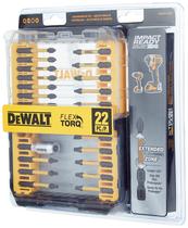 Conjunto de Brocas Impact Driver DEWALT FlexTorq 22 Peças - DWA2FTS22IR
