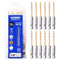 Conjunto de brocas JEFE HEX 1/8" Hex Shank HSS Titanium 12 unidades