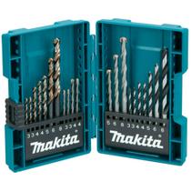 Conjunto de Brocas Madeira, Concreto e Metal 21 peças B-44884 Makita