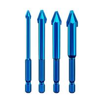 Conjunto de brocas offset para ladrilhos e orifícios de vidro de 6 a 12 mm com estojo