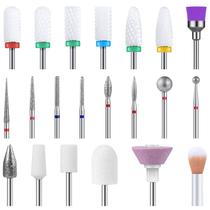 Conjunto de Brocas para Broca de Unhas MelodySusie 21pcs Cerâmica Diamante Conjunto de Brocas para Broca de Unhas MelodySusie 21pcs Cerâmica Diamante
