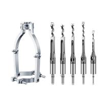 Conjunto De Brocas Para Carpintaria Com Furo Quadrado, 6 Peças, 6.4/8/11/12.7/16mm, Adaptador,