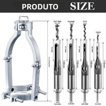 Conjunto De Brocas Para Madeira Com 5 Peças, Adaptador De Furo Quadrado E Cinzel Oco Para Furadeira