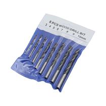 Conjunto De Brocas Para Madeira De 3-10mm Com 8 Peças Em Caixa Plástica Ferramenta De Broca Twist