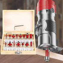 Conjunto De Brocas Para Router Com Haste De 1/4 De Polegada, 15 Peças, Ferramentas Para Marcenaria