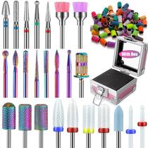Conjunto de brocas para unhas Depvko 25 unidades: cerâmica de carboneto de tungstênio