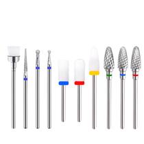 Conjunto de brocas para unhas Fantexy, 10 peças de cerâmica de carboneto de tungstênio Conjunto de brocas para unhas Fantexy, 10 peças de cerâmica de carboneto de tungstênio