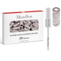 Conjunto de brocas para unhas MelodySusie, 50 unidades com lixa de unhas de 180 grãos Conjunto de brocas para unhas MelodySusie, 50 unidades com lixa de unhas de 180 grãos