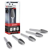 Conjunto de brocas rotativas EZARC SF-5 de carboneto de tungstênio 5PCS para metal
